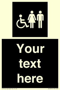 Custom information: black panel disabled female and male